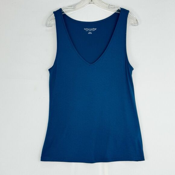 Soft Surroundings Tank Top Women Size M Navy Blue - Picture 13 of 13
